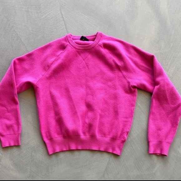 Monrow Pink Crew Neck Pull Over Sweater - Picture 1 of 7